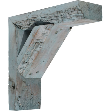 3 1/2W X 12D X 12H Vintage Farmhouse Bracket, Barnwood Decor Collection, Driftwood Blue